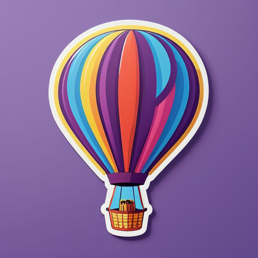 Adventurous Hot Air Balloon sticker