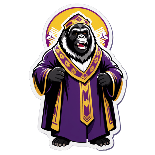 Gospel Gorille avec des robes de choeur sticker