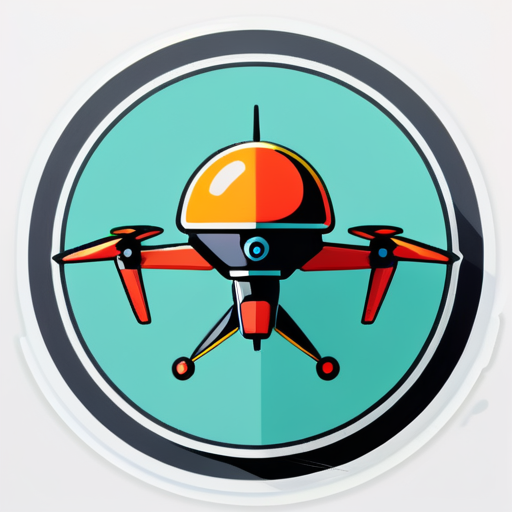 Multi-axis drone training institution sticker