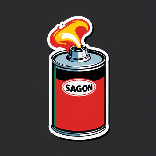 Motor Oil Can sticker