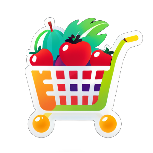 shaddock fruit the put shopping cart fro online retilor . i need to make for my online  store my online store name is "ShadGoct" sticker