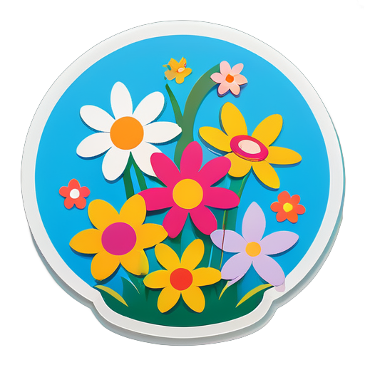 Frühlingsblumen sticker