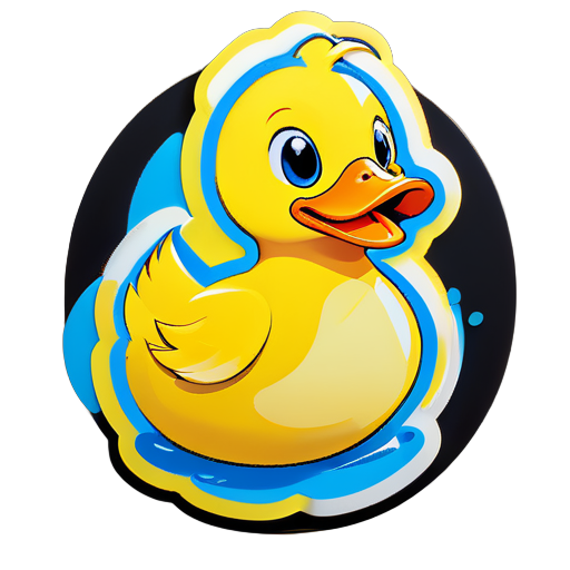 a yellow duck sticker