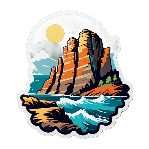 Rugged Cliff sticker