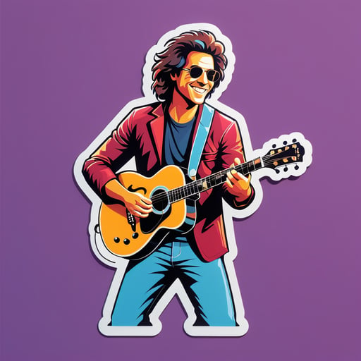 Harmonious Guitar Player sticker