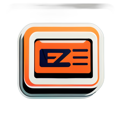 A radio sticker with the letters E Z on it sticker