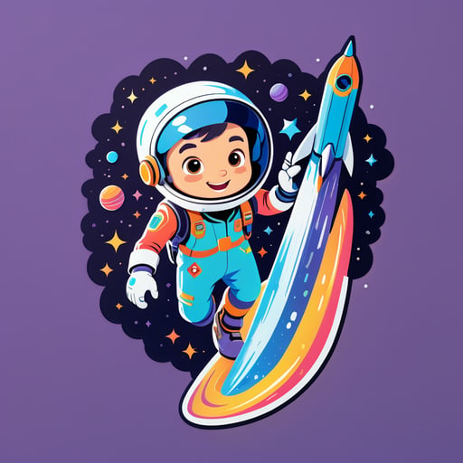 'Dashing Comet Explorer' sticker