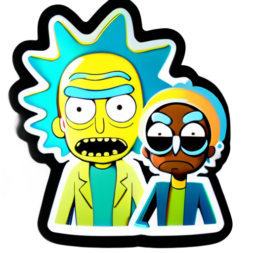 rick y morty sticker