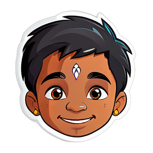 indian boy
 sticker