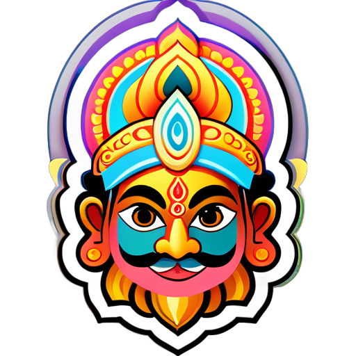 Lord Murugan，線條藝術 sticker