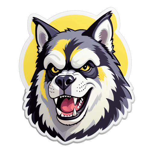 Husky Zitronen Gorillas sticker