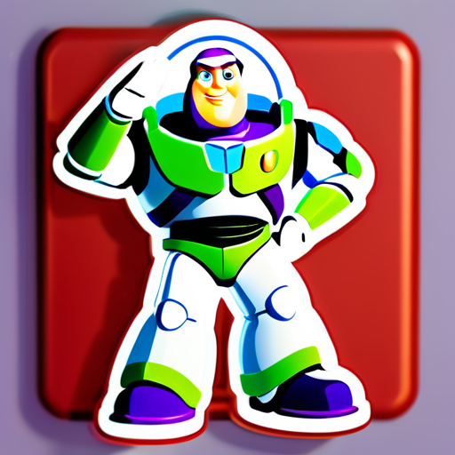 Buzz Lightyear salute sticker