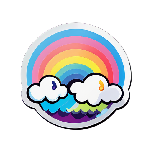 Cartoon Regenbogen sticker