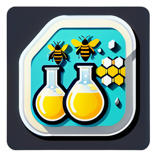 chemistry bees
 sticker