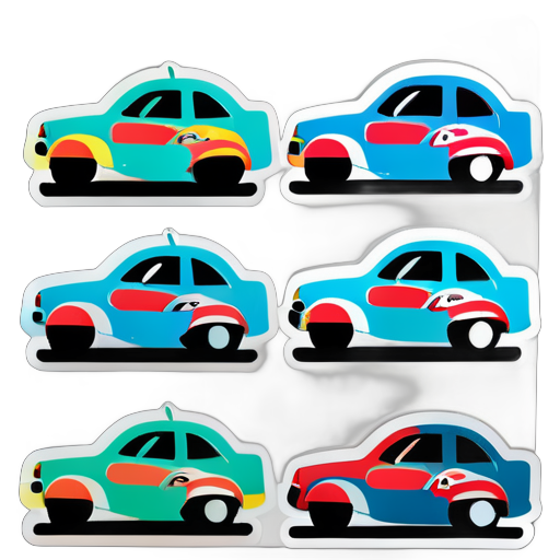 Los coches lloran sticker