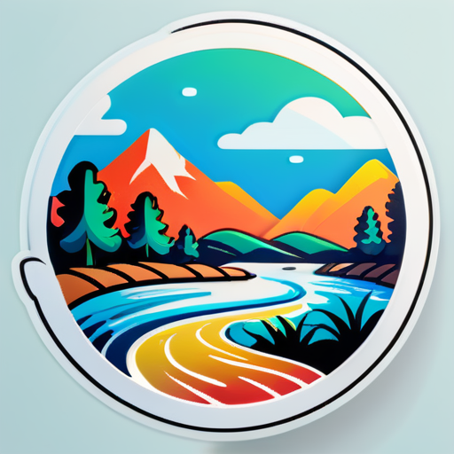 Une rivière sticker