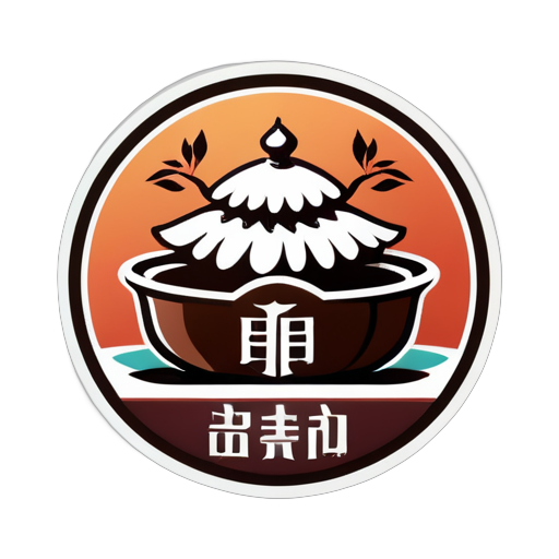 Design a logo for a store named Ancient Tea Specialty Shop, mainly selling Inner Mongolian specialty beef jerky, dairy products, and tea gift boxes sticker