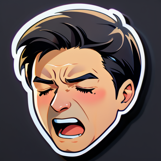 Hombre llorando sticker