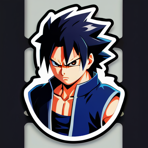 sasuke angry manga sticker