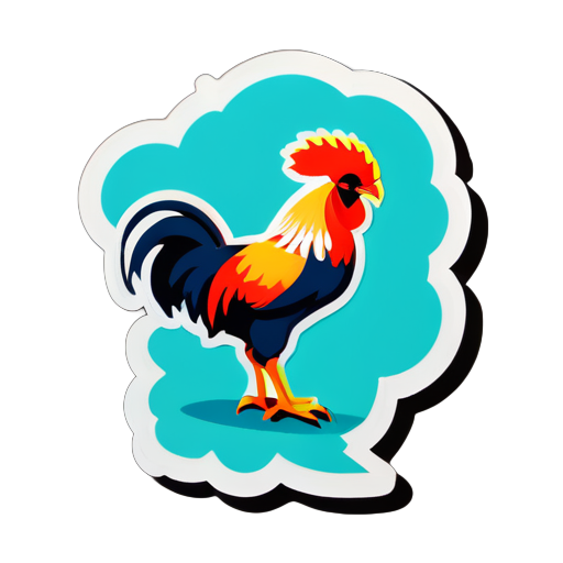 cockfight sticker