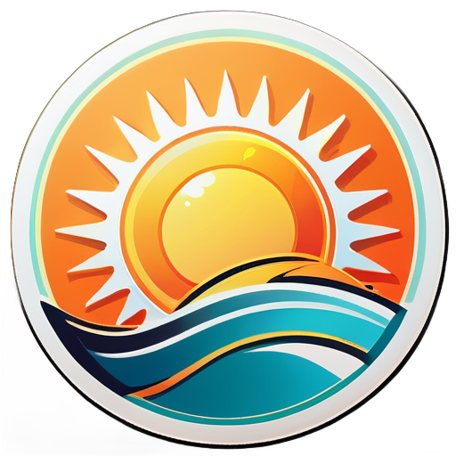 A COMPANY LOGO WITH THE NAME "D. Solar", DYNAMICE SUN ,SUNSHINE, UPSCALE,HOPEFUL, IMAGEFUL sticker