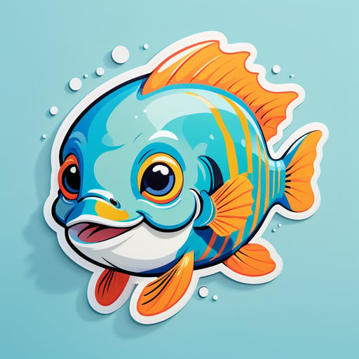 Peixe fofo sticker