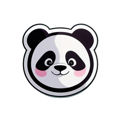 sticker of panda in a professional look
 sticker