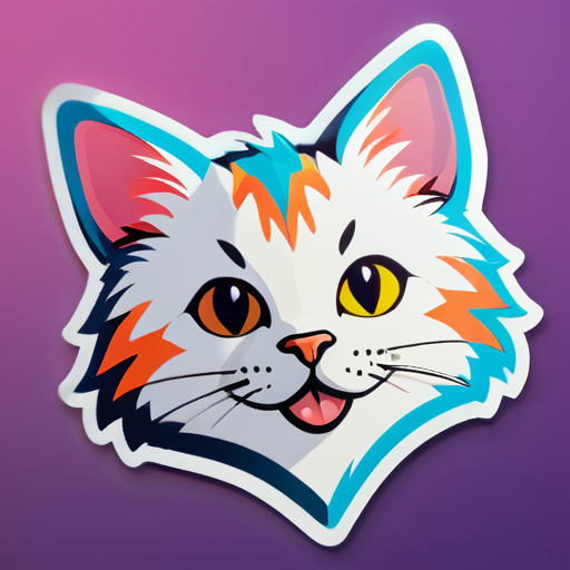  a cat sticker