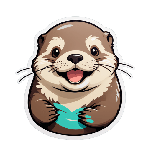 Jolly Otter Meme sticker