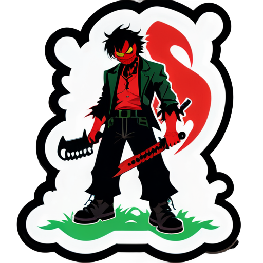 famine devil chainsaw man sdfbfgm sticker