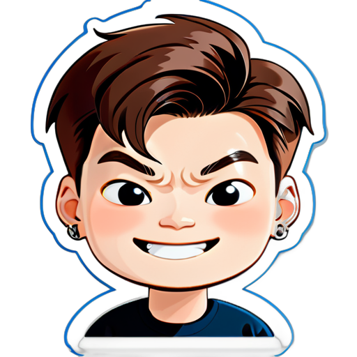 Head of BTOB Yook Sungjae in cartoon  sticker