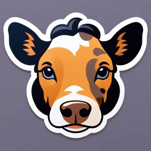 Tête de chien sur un corps de vache sticker