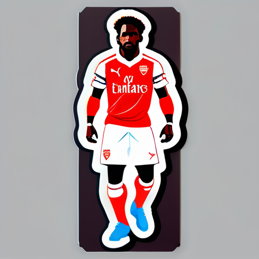 An Arsenal football player sticker