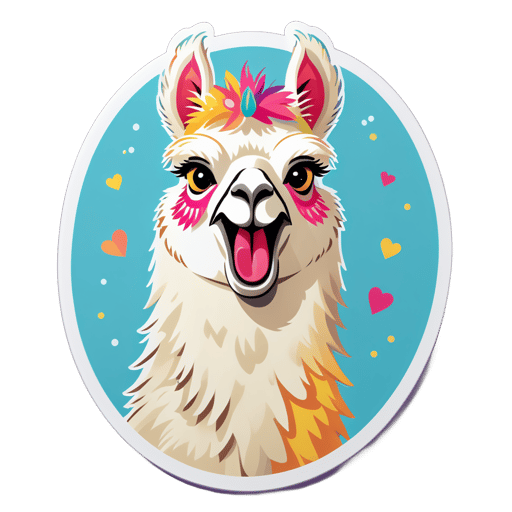 Frohes Lama Meme sticker