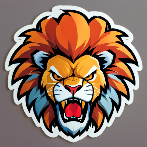 León enojado sticker