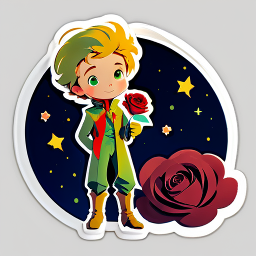 小王子和他的玫瑰 sticker