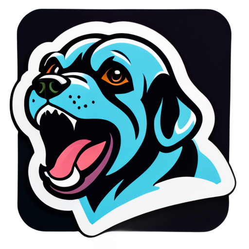 Barking dog  sticker