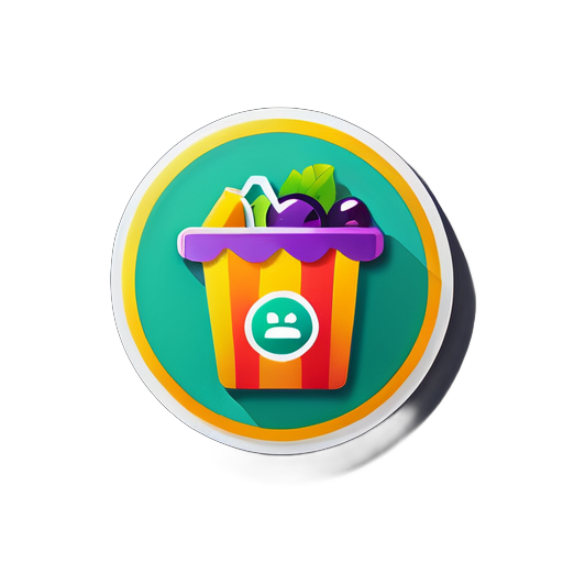 Logo for supermarket Store Android app  sticker