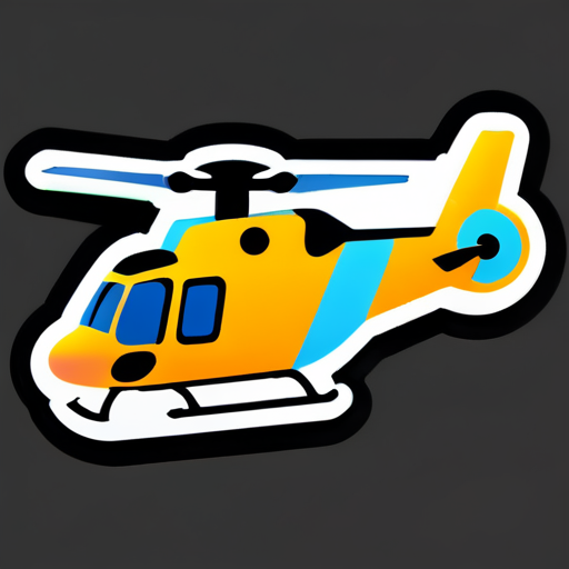 Helicopter sticker