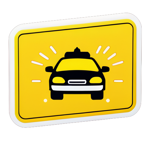 Coche de emergencia amarillo sticker