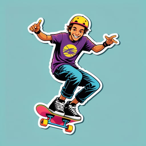 Wagemutige Skateboard-Tricks sticker