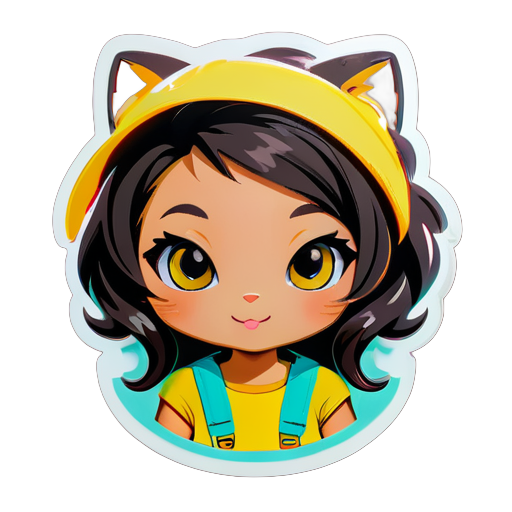 kittu a girl sticker