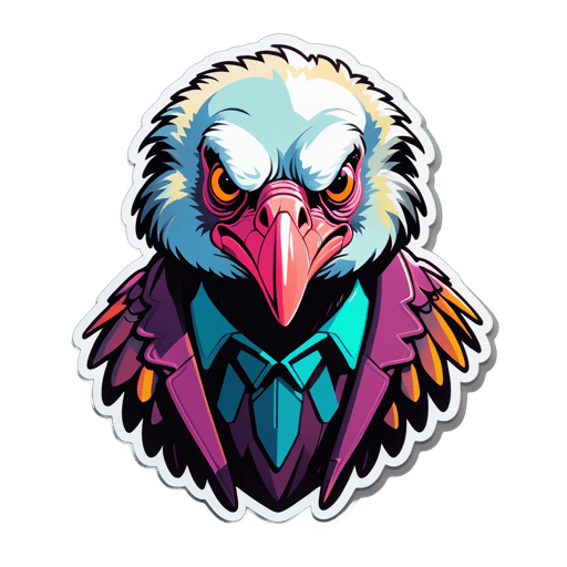 Reflective Vulture Meme sticker