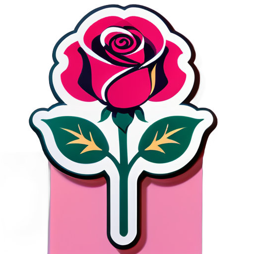 Fleur de rose sticker