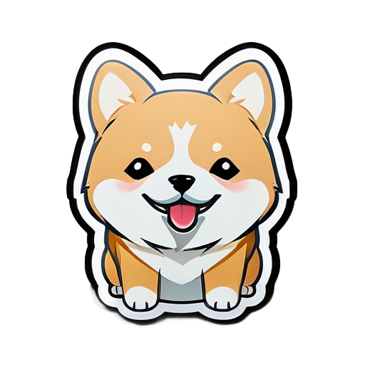 Cute little Shiba Inu sticker