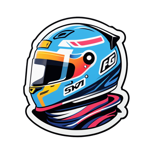 Race Car Driver Helmet sticker