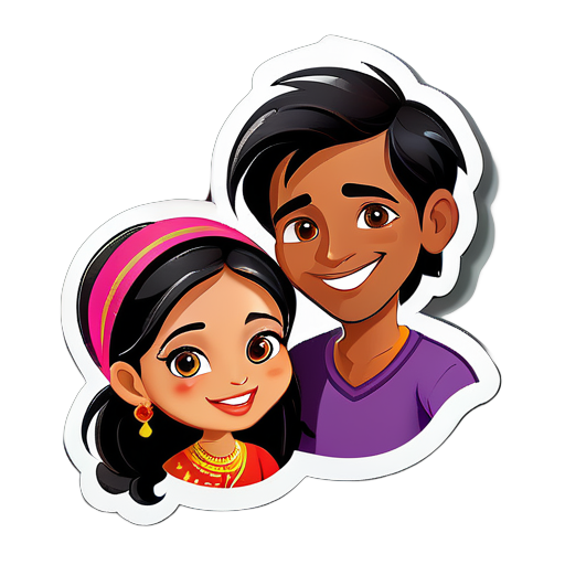 Myanmar girl named Thinzar in love with a indian guy sticker