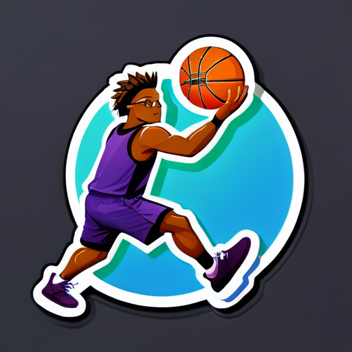 programador, jugar al baloncesto sticker