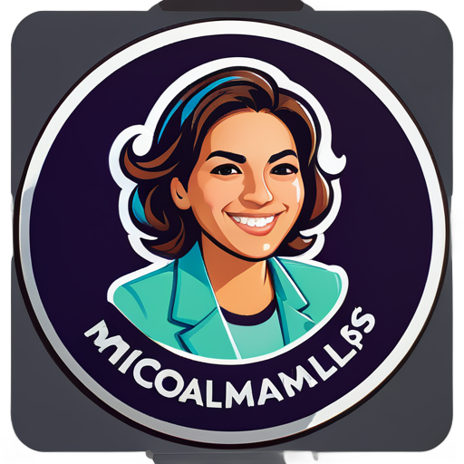 STICKER QUE DIGA MICAELA MORALES, INTERNACIONALISTA. Tipo logo sticker