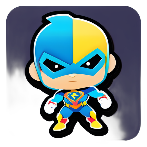 superhero named as SA sticker